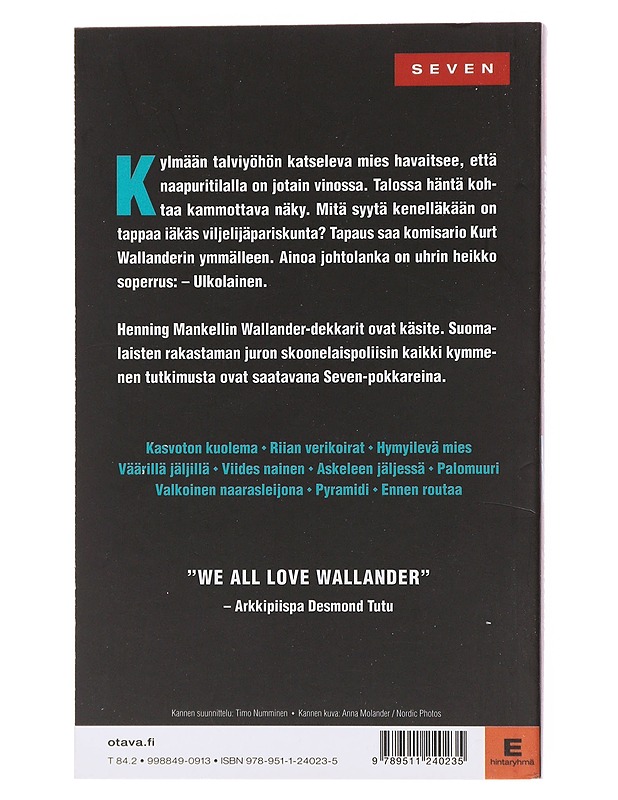 Kasvoton kuolema - Mankell, Henning - Romaanit ja novellit - 10105498841 - 1