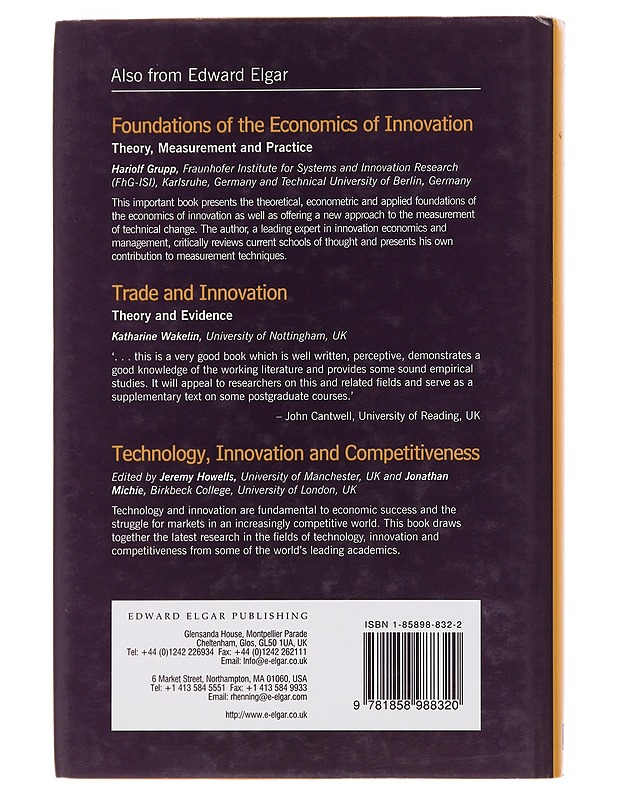 The Theory of Innovation: Entrepreneurs, Technology and Strategy - Sundbo,Jon - Historiakirjat - 10105498901 - 1