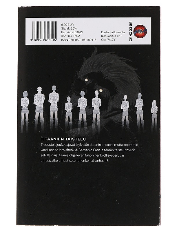 Titaanien sota = Attack on titan. 7 - Isayama, Hajime - Sarjakuvat - 10105498933 - 1