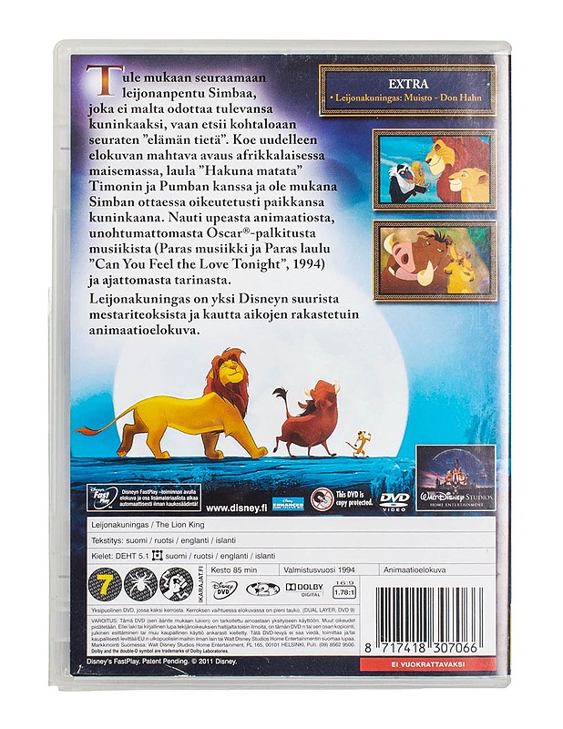 Leijonakuningas - DVD - DVD-elokuvat - 10105498982 - 1