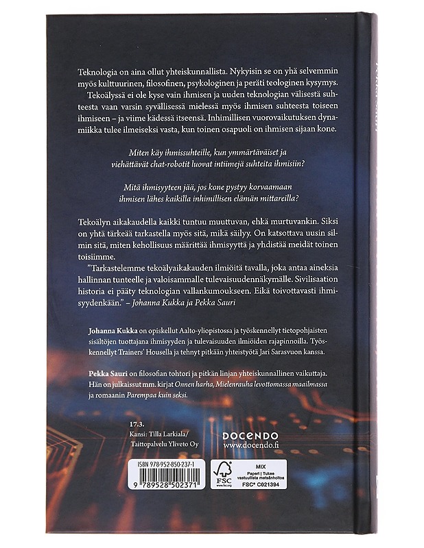 Ihmisyyden rajoilla : mitä välillemme jää tekoälyn aikakaudella - Kukka, Johanna - Tietokirjat ja oppaat - 10105499002 - 1