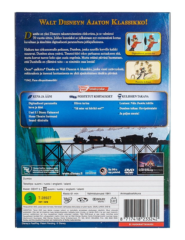 Dumbo - DVD - DVD-elokuvat - 10105499022 - 1