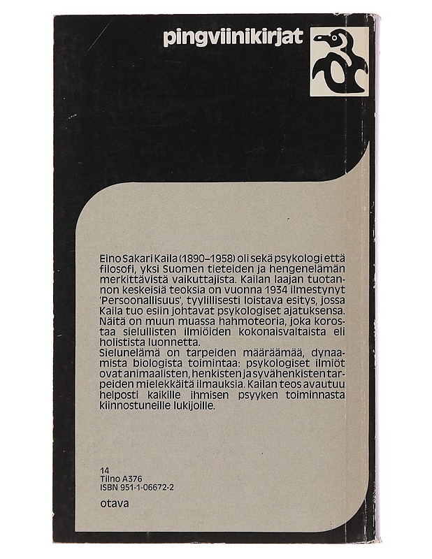 Persoonallisuus - Kaila, Eino - Tietokirjat ja oppaat - 10105499066 - 1