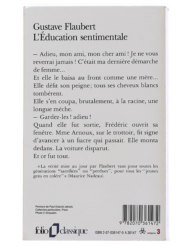 L'e?ducation sentimentale - Flaubert, Gustave - Romaanit ja novellit - 10105499131 - 1