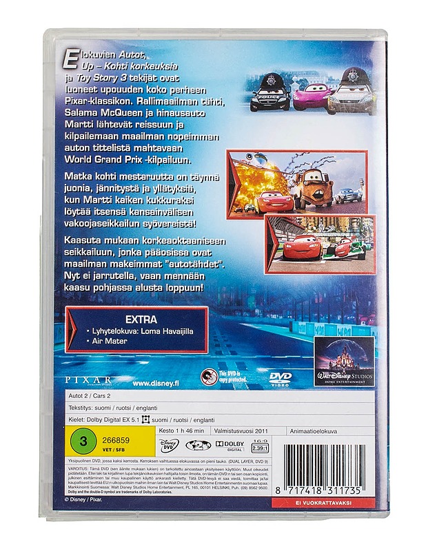 Autot 2 - DVD - DVD-elokuvat - 10105499259 - 1