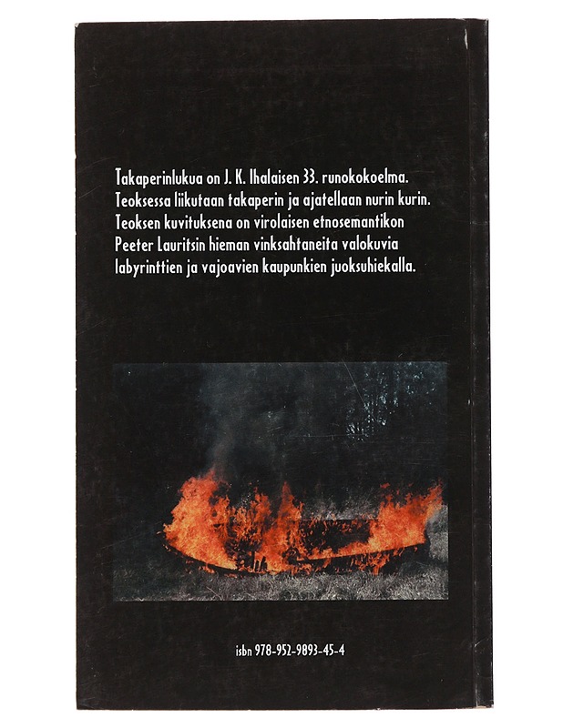 Takaperinlukua - Ihalainen, J. K. - Runot ja näytelmät - 10105499408 - 1