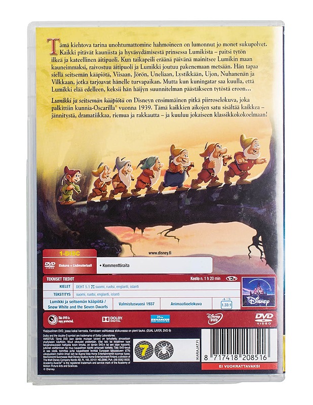 Lumikki ja seitsemän kääpiötä - DVD - DVD-elokuvat - 10105499422 - 1
