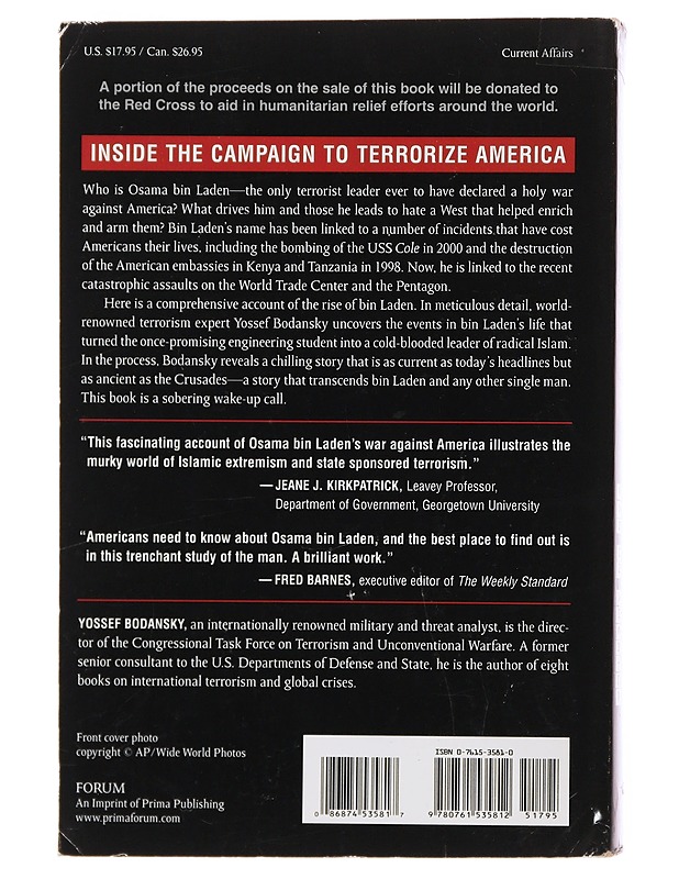 Binladen : The man who declared war on America - Yossef Bodansky - Historiakirjat - 10105499421 - 1