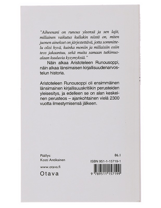 Runousoppi - Aristoteles - Runot ja näytelmät - 10105499465 - 1
