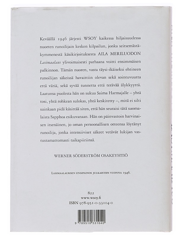 Lasimaalaus - Aila Meriluoto - Romaanit ja novellit - 10105499543 - 1
