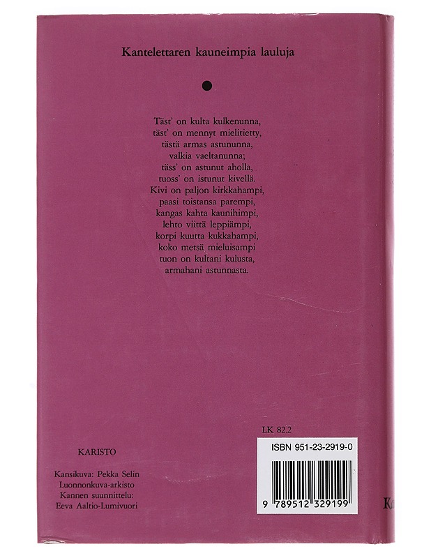 Kantelettaren lauluja - Karisto - Runot ja näytelmät - 10105499551 - 1