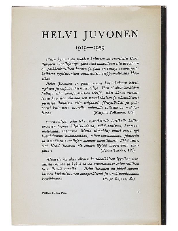 Sanan tuoja - Juvonen, Helvi - Runot ja näytelmät - 10105499636 - 0