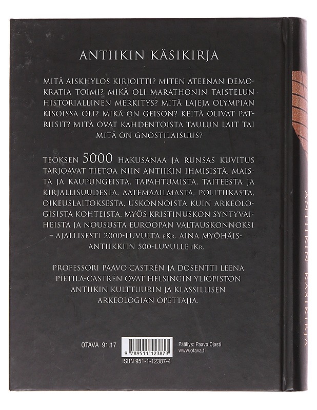 Antiikin käsikirja - Castrén, Paavo - Historiakirjat - 10105499695 - 1