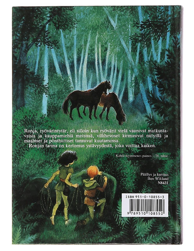 Ronja, ryövärintytär - Lindgren, Astrid - Lastenkirjat - 10105499719 - 1