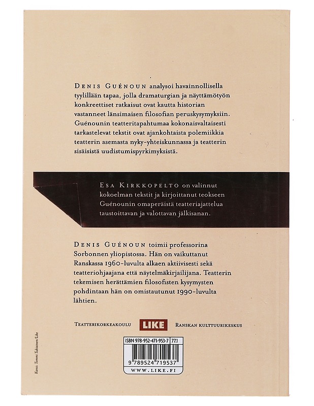 Näyttämön filosofia - Guénoun, Denis - Tietokirjat ja oppaat - 10105499732 - 1