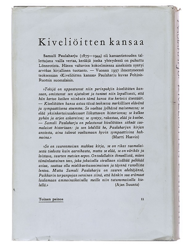 Kiveliöitten kansaa - Samuli Paulaharju - Historiakirjat - 10105499807 - 1