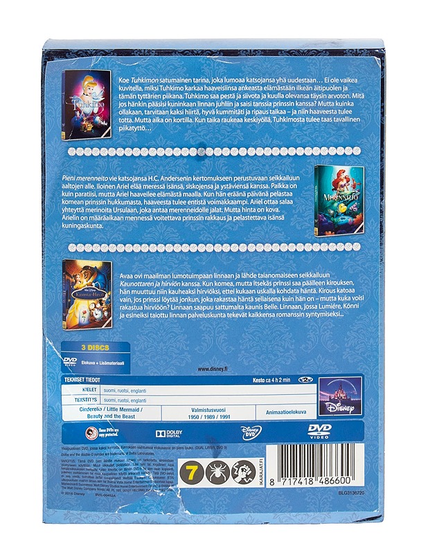 Disney Princess 3-Movie Collection - DVD - DVD-elokuvat - 10105499826 - 1