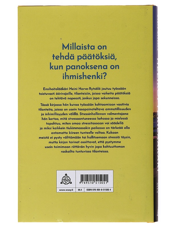Helikopterilääkäri : työtä paineen alla - Harve-Rytsälä, Heini - Elämäkerrat ja muistelmat - 10105499834 - 1