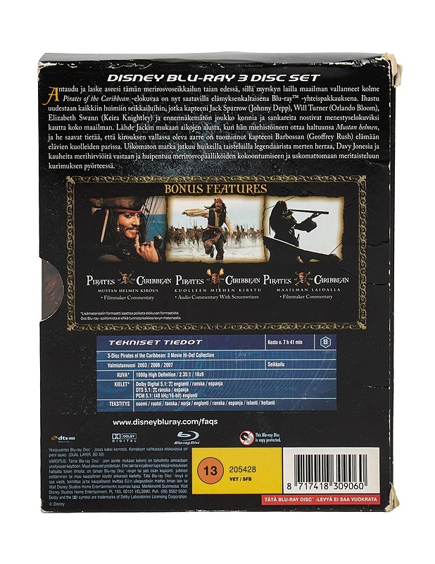 Pirates of the Caribbean 3-movie hi-def Collection - blu-ray - Blu-ray-levyt - 10105499835 - 1