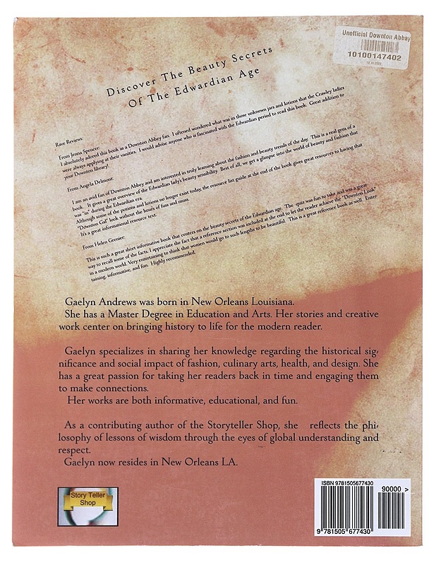 Unofficial Downton Abbey Beauty Book - Gaelyn Andrews - Historiakirjat - 10105499938 - 1