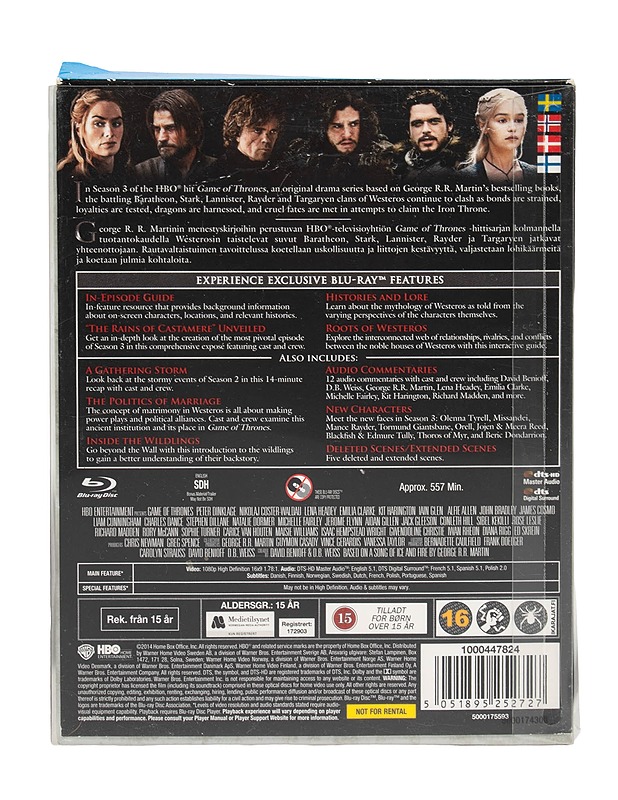 Game of Thrones - Complete third season- blu-ray - Blu-ray-levyt - 10105499927 - 1