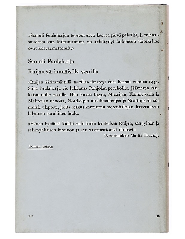 Ruijan äärimmäisillä saarilla - Samuli Paulaharju - Romaanit ja novellit - 10105499930 - 1