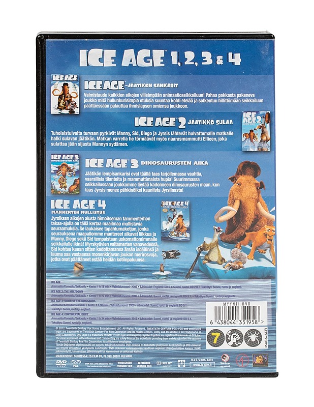 Ice Age 1-4 : Mammuttipakkaus - DVD - DVD-elokuvat - 10105499932 - 1