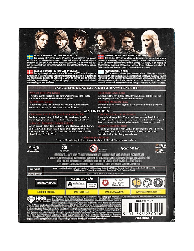 Game of Thrones - The Complete second season - blu-ray - Blu-ray-levyt - 10105499951 - 1