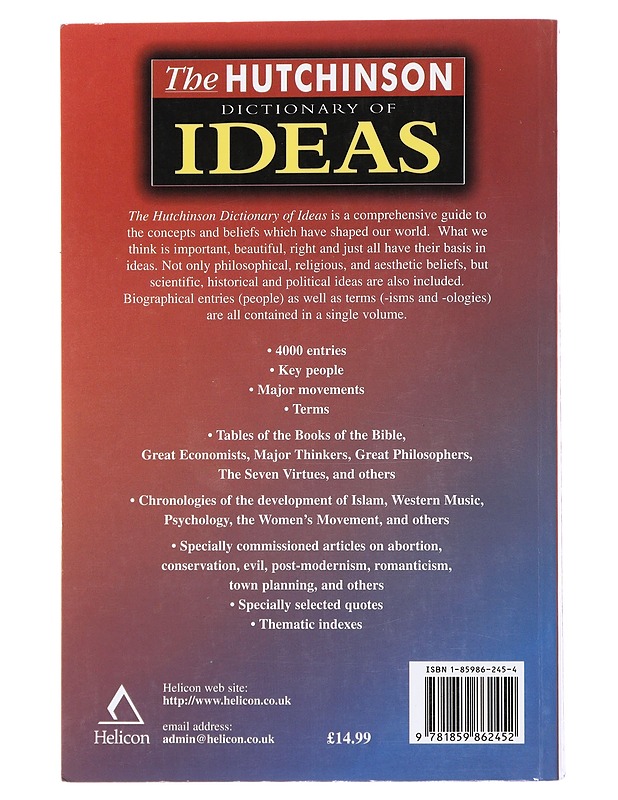 The Hutchinson Dictionary of Ideas - Ronald Eden - Tietokirjat ja oppaat - 10105499981 - 1