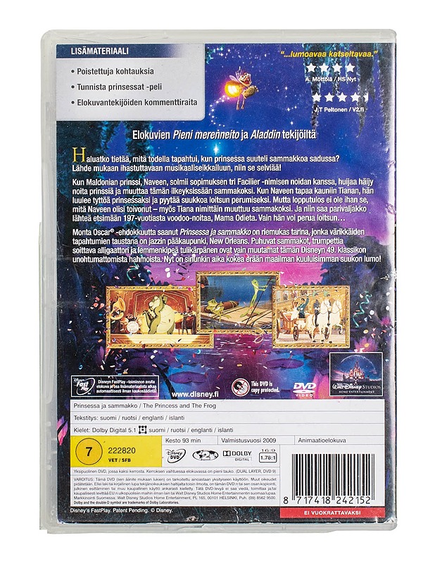 Prinsessa Ja Sammakko - DVD - DVD-elokuvat - 10105499988 - 1