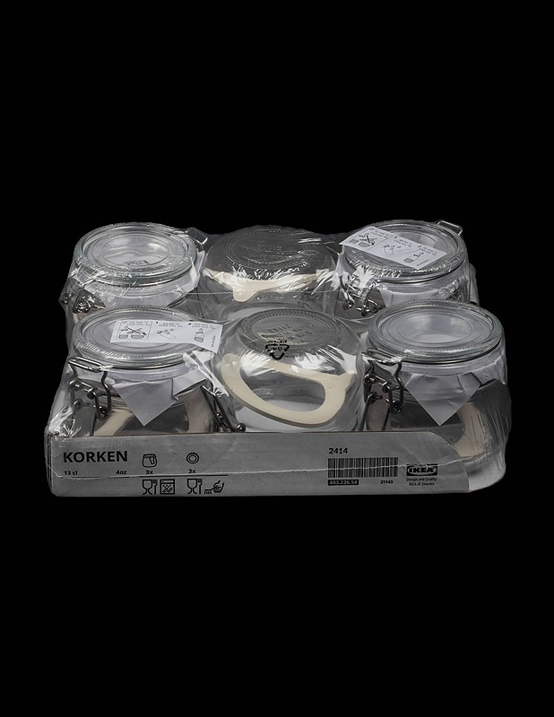 IKEA Korken purkki, 6 kpl - Säilytysastiat - 10105500088 - 0