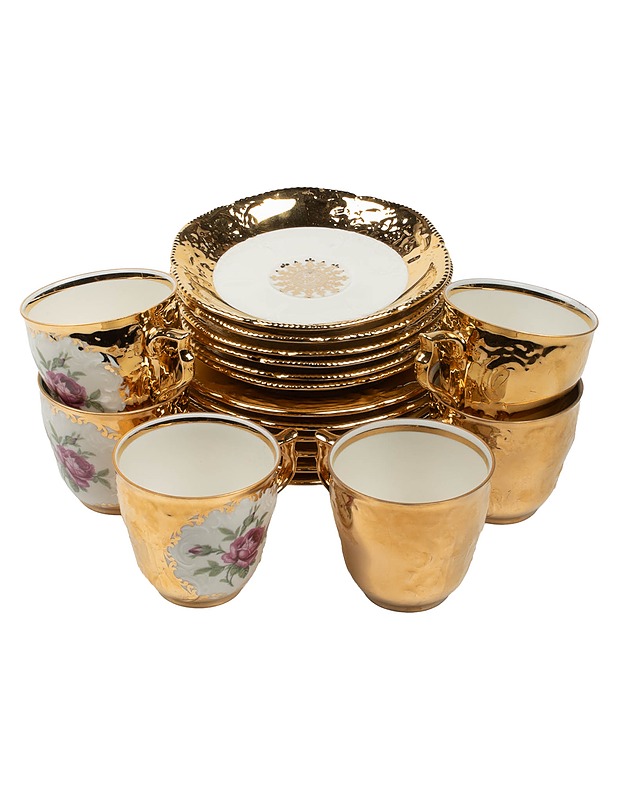 GLORIA kahviastiasto, 18 osaa - Lautaset ja kulhot - 10105500292 - 0