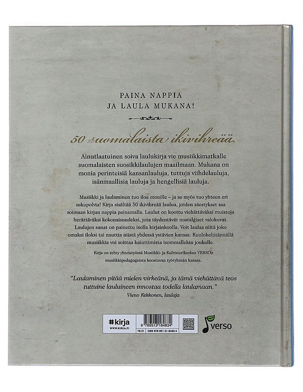 Ikivihreä soiva laulukirja - Kallioranta, Sari - Musiikki- ja elokuvakirjat - 10105500352 - 1
