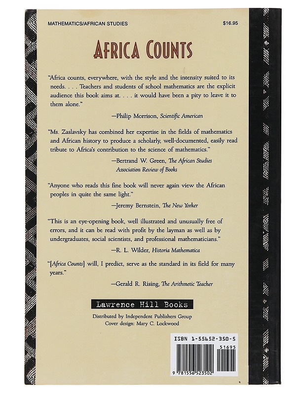 Africa Counts : Number and Pattern in African Cultures - Claudia Zaslavsky - Tietokirjat ja oppaat - 10105500419 - 1