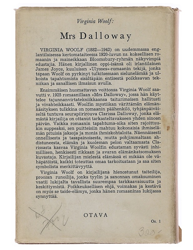 Mrs. Dalloway - Virginia Woolf - Romaanit ja novellit - 10105500459 - 1