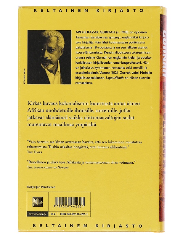 Loppuelämät - Gurnah, Abdulrazak - Romaanit ja novellit - 10105500624 - 1