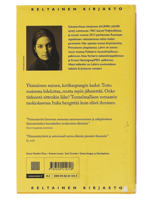 Missä milloinkin - Lahiri, Jhumpa - Romaanit ja novellit - 10105500627 - 1