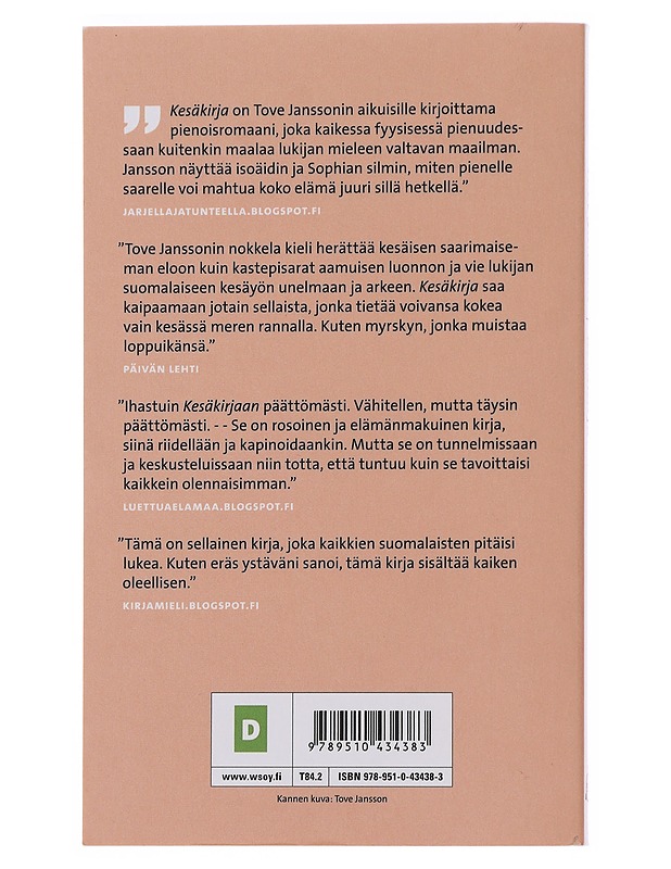 Kesäkirja - Jansson, Tove - Romaanit ja novellit - 10105500650 - 1