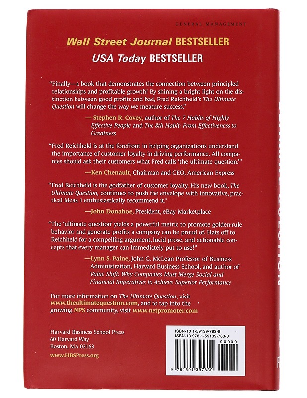 The Ultimate Question : Driving Good Profits and True Growth - Reichheld, Frederick - Tietokirjat ja oppaat - 10105500664 - 1