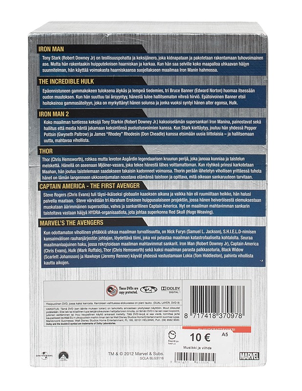 Marvel's Avengers - 6 movie collection - DVD - DVD-elokuvat - 10105500676 - 1