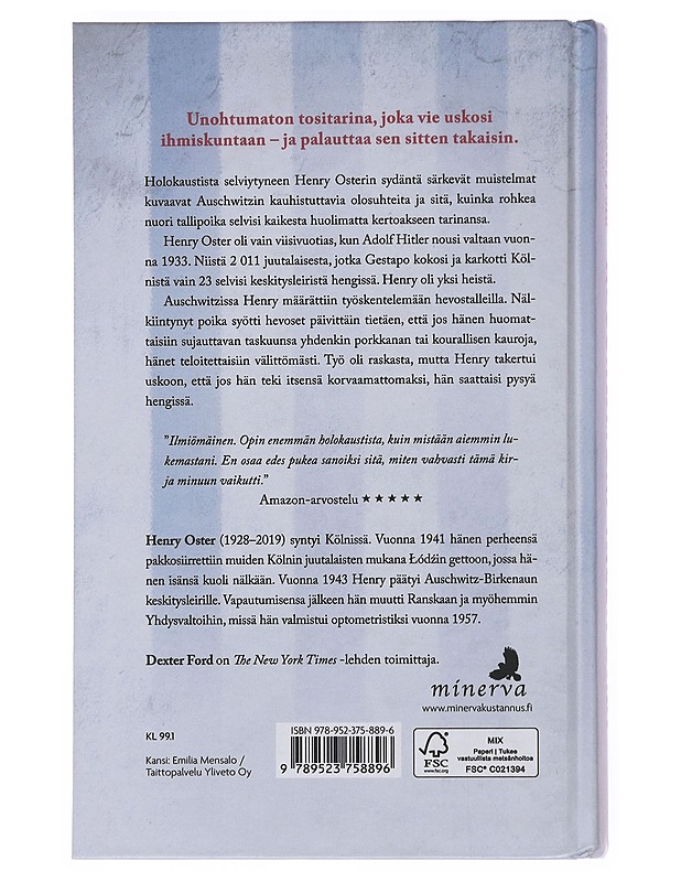 Auschwitzin tallipoika - Oster, Henry H. - Elämäkerrat ja muistelmat - 10105500724 - 1
