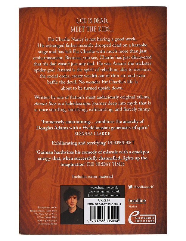 Anansi boys - Neil Gaiman - Romaanit ja novellit - 10105500765 - 1