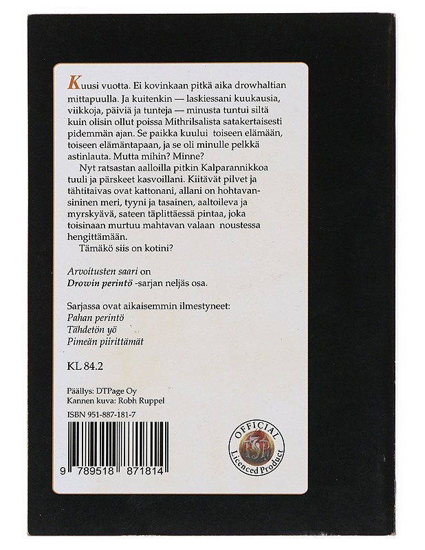 Arvoitusten saari - Salvatore, R. A. - Fantasia- ja scifi - 10105500895 - 1