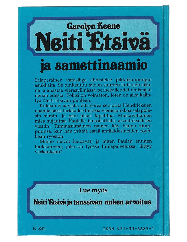 Neiti Etsivä ja samettinaamio - Keene, Carolyn - Nuorten kirjat - 10105500951 - 1