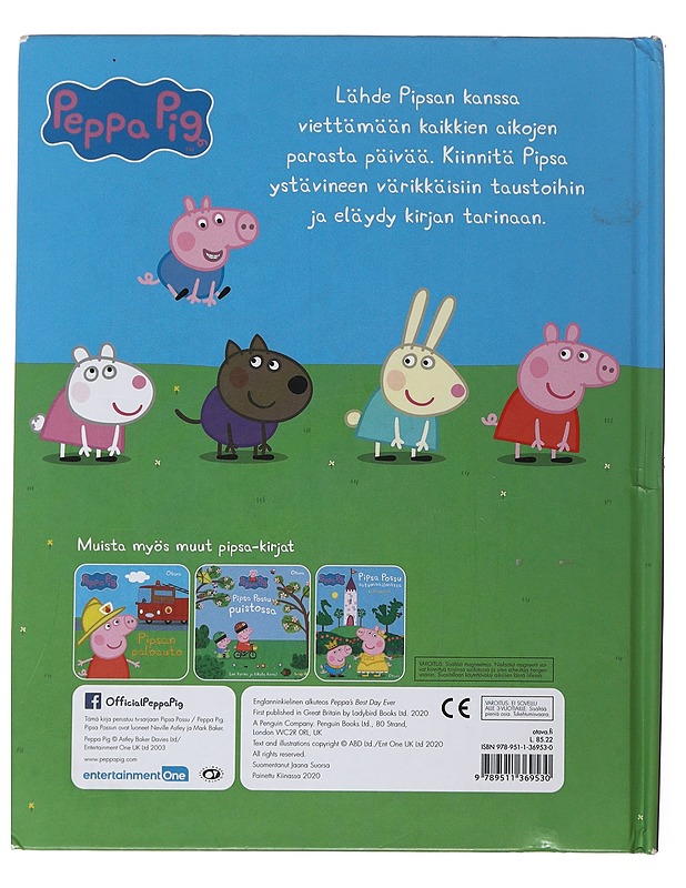 Pipsa Possu - paras päivä ikinä : magneettikirja - Suorsa, Jaana - Lastenkirjat - 10105500973 - 1