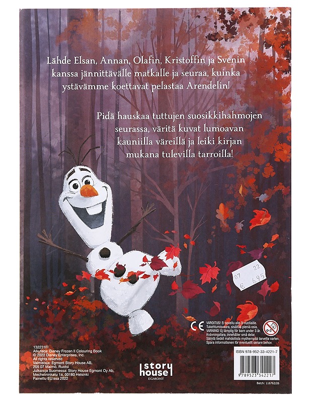 Disney Frozen 2 värityskirja - Story House Egmont - Lastenkirjat - 10105501009 - 1