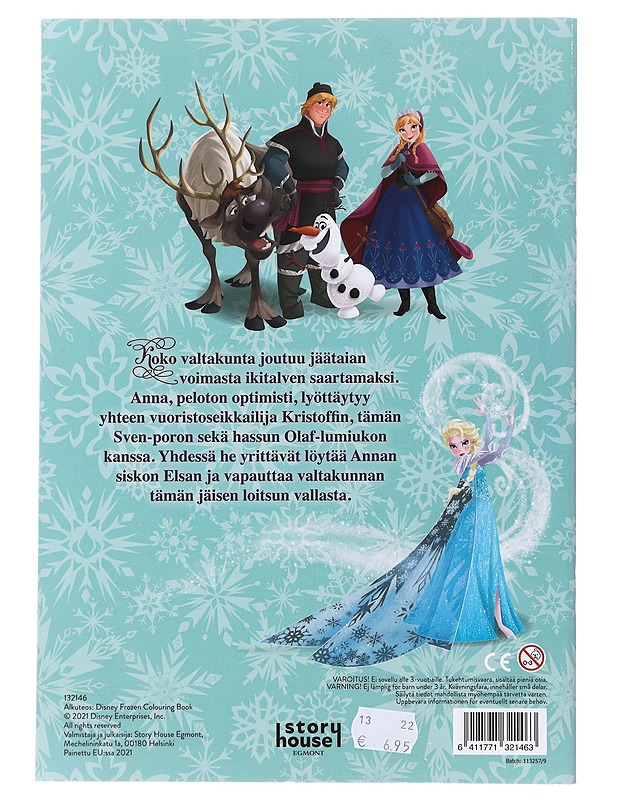 Frozen : Huurteinen Seikkailu Värityskirja - Lastenkirjat - 10105501024 - 1