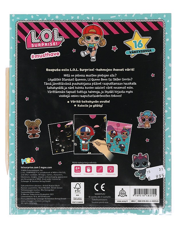 Väritä ja raaputa : L.O.L. Surprise! - Werner Söderström osakeyhtiö - Lastenkirjat - 10105501047 - 1