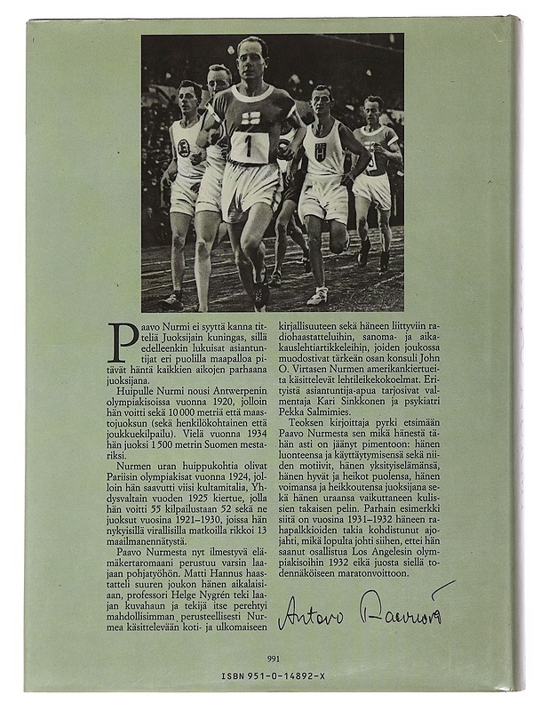 Paavo Nurmi, juoksijain kuningas - Raevuori, Antero - Elämäkerrat ja muistelmat - 10105501186 - 1