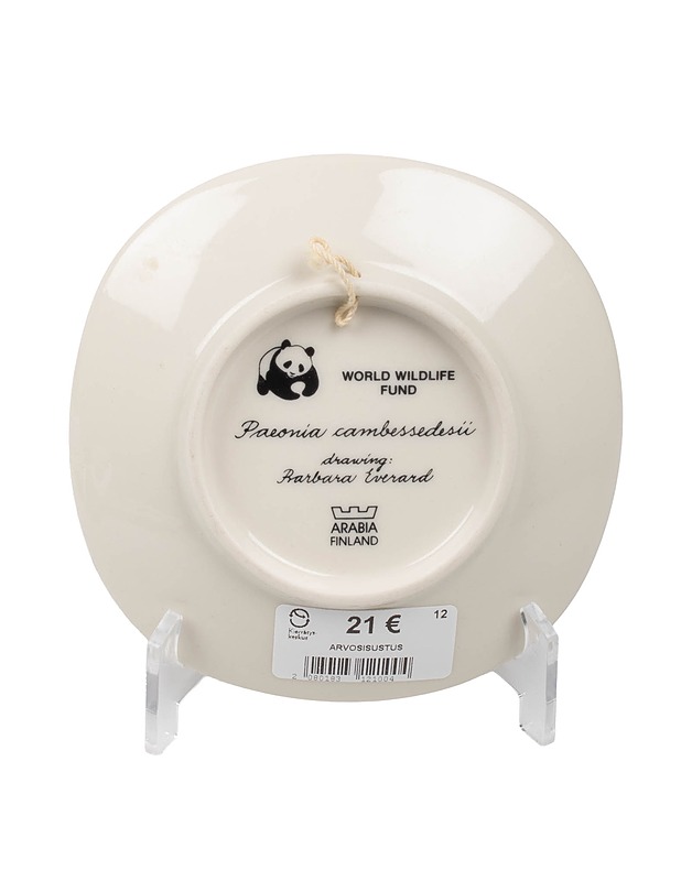 ARABIA WWF Paeonia cambessedesii seinälautanen - Designsuosikit - 10105501205 - 1